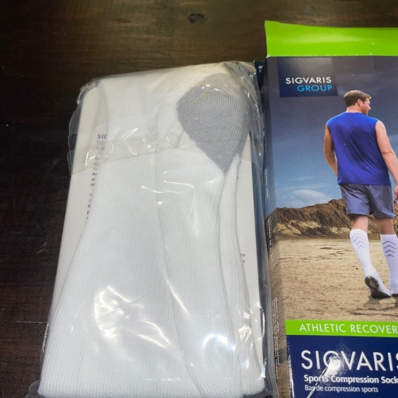 New Sigvaris Sports Athletic Recovery White Compression Socks XL 08771 - Picture 6 of 6